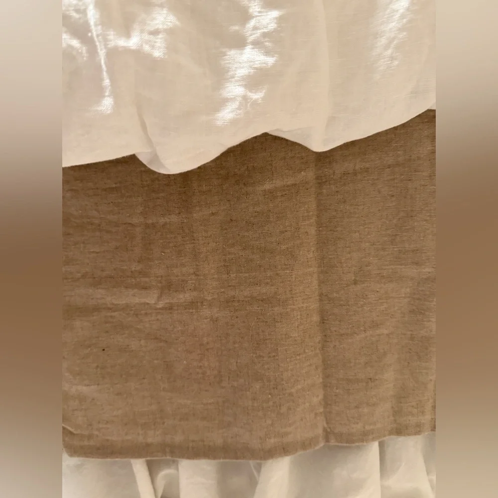 Vintage Washed Twin Bedskirt - Natural Linen Color